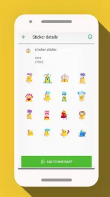 ???? Cute Chicken Stickers for Wastickerapp???? android App screenshot 1