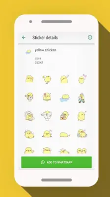 ???? Cute Chicken Stickers for Wastickerapp???? android App screenshot 3